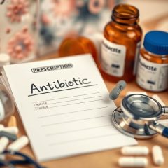 Lekarz przepisuje antybiotyk